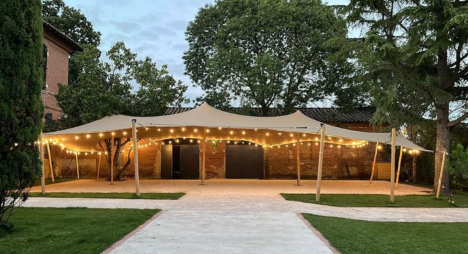 Château Latournelle porche éclairé