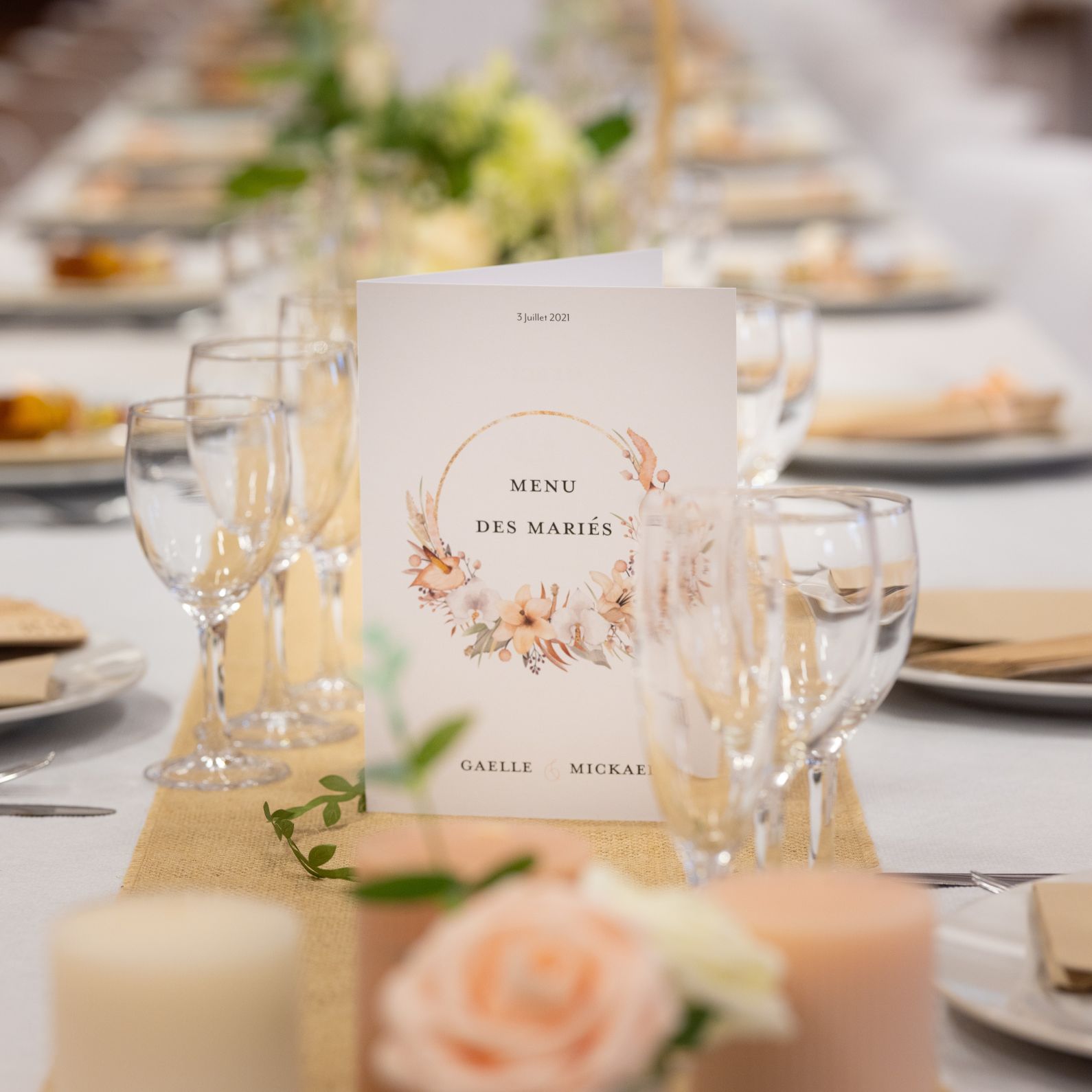 Photo de mariage à Toulouse – Menu du repas de mariage